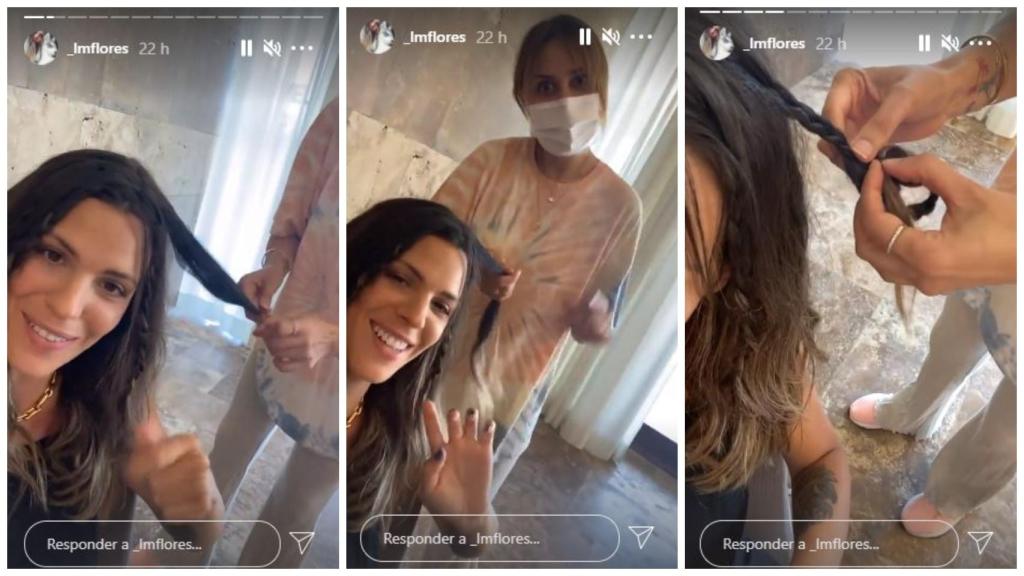 Algunos momentos de los stories en los que Laura y Eva explican cómo se hace el peinado.