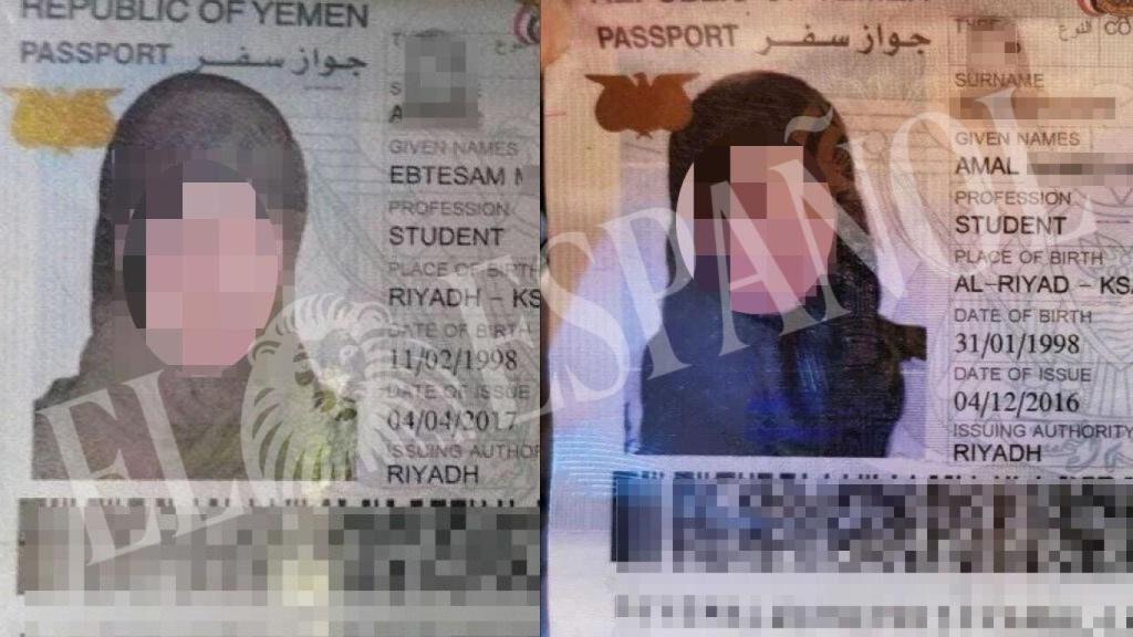 Los documentos de identidad de Amal y Ebtisam.