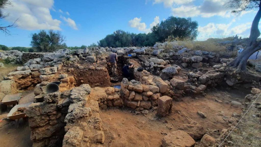 Vista genérica de la excavación en el yacimiento de Son Catlar.