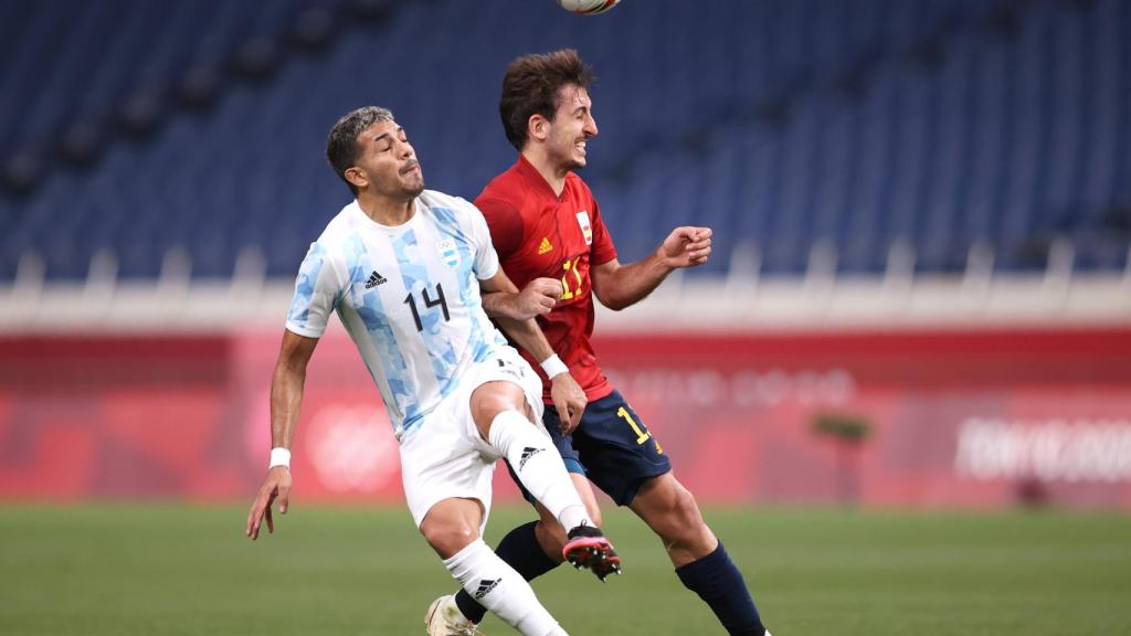 Mikel Oyarzabal, durante el España - Argentina en los Juegos Olímpicos