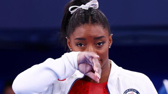 Simone Biles tras retirarse de la final