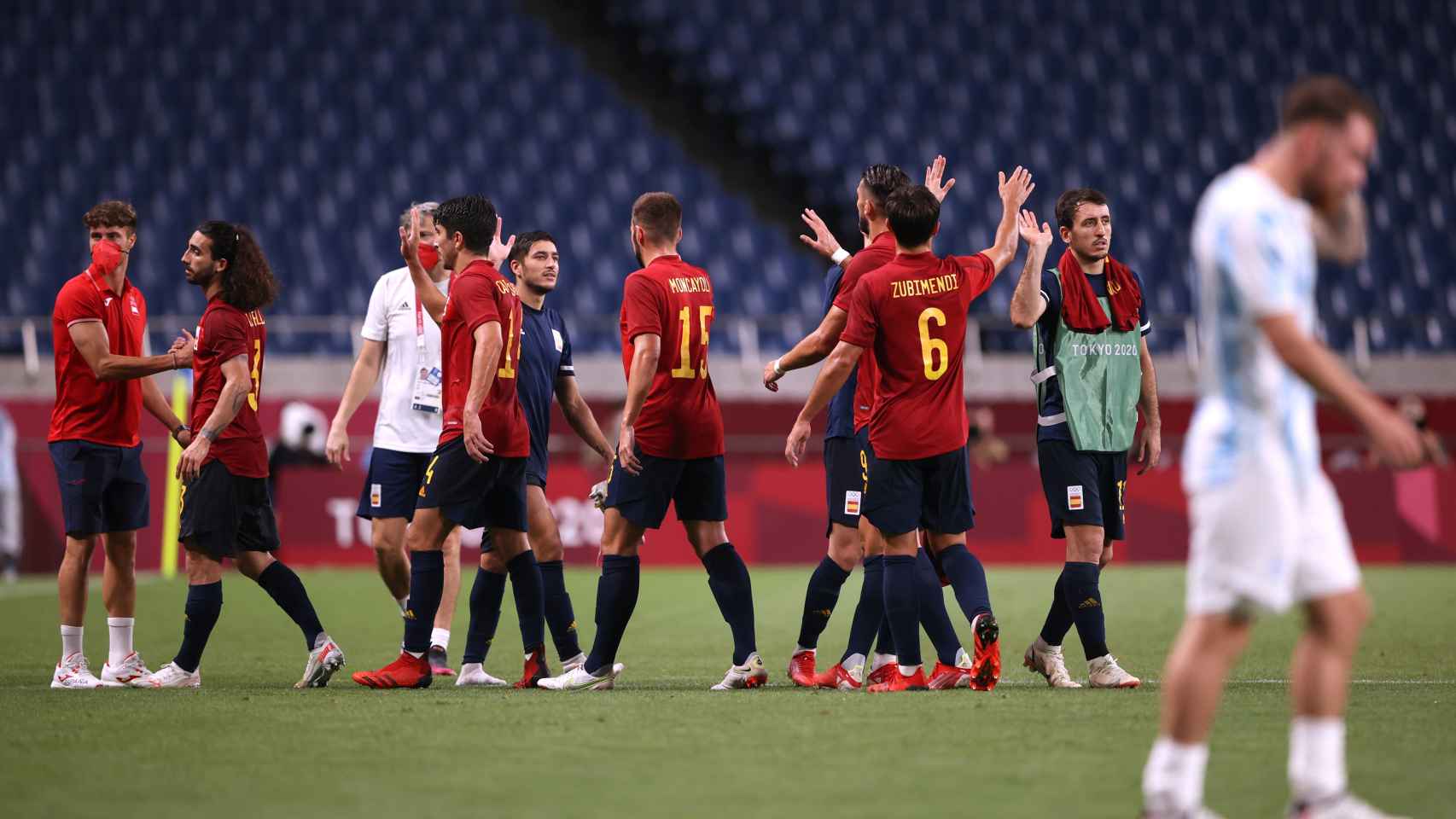 España celebra el pase a los cuartos de final en Tokio 2020
