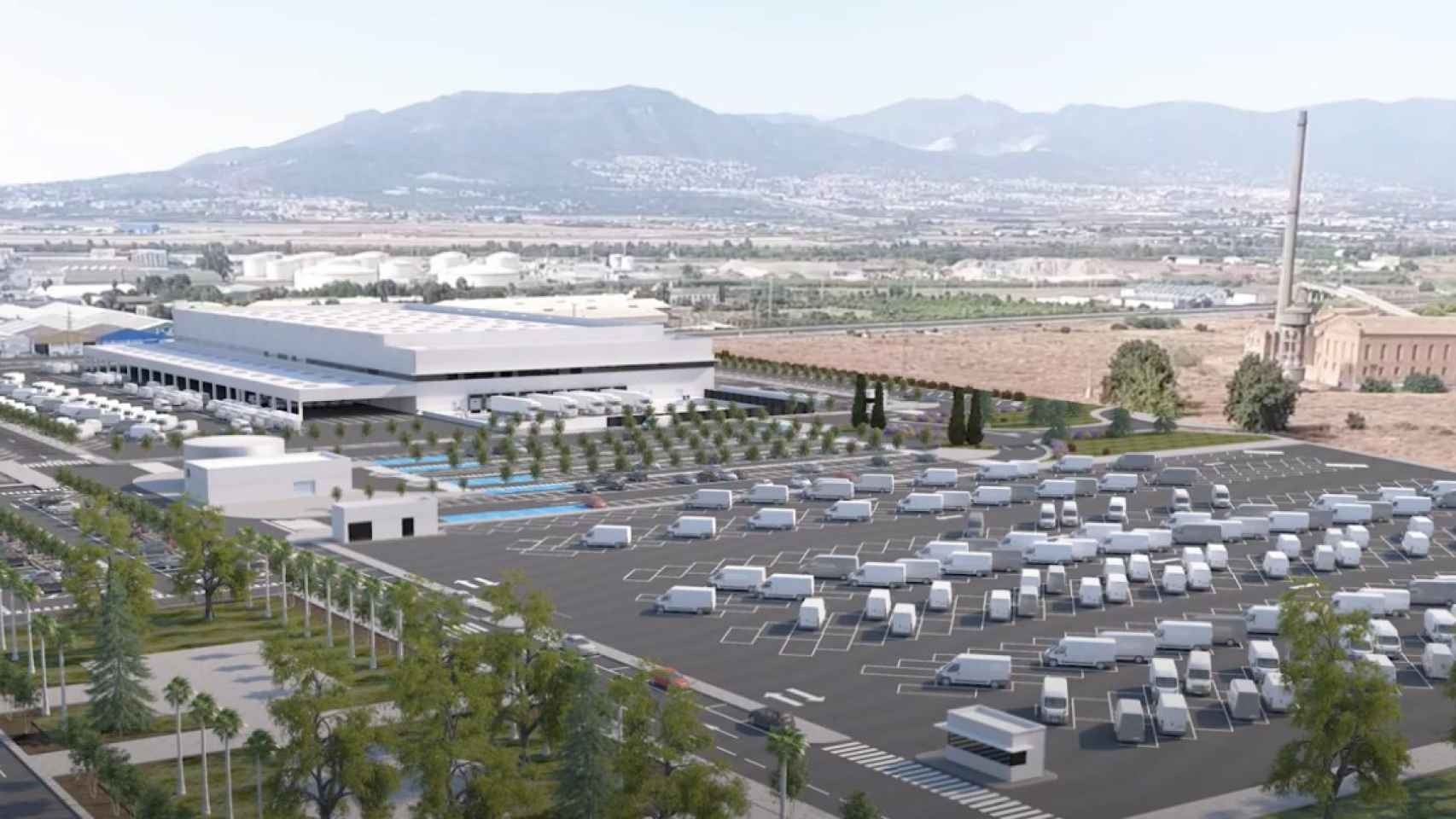 Infografía de uno de los desarrollos logísticos ya en marcha en Málaga capital.