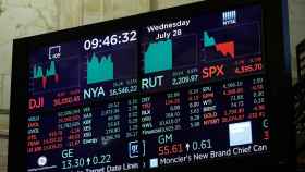 Una pantalla de cotizaciones en Wall Street.