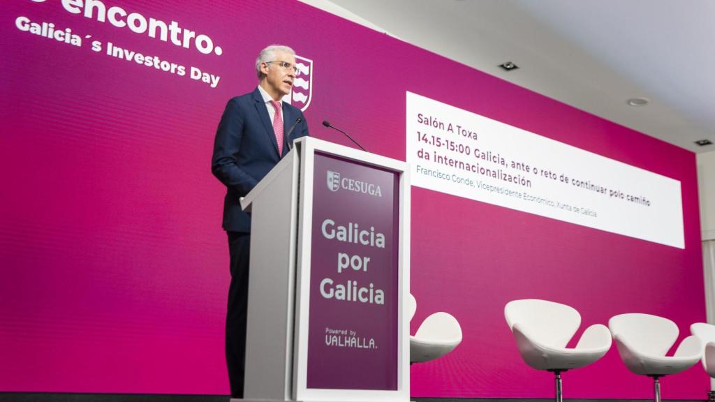 Francisco Conde, entonces vicepresidente segundo de la Xunta de Galicia, en una intervención en O Encontro 2021