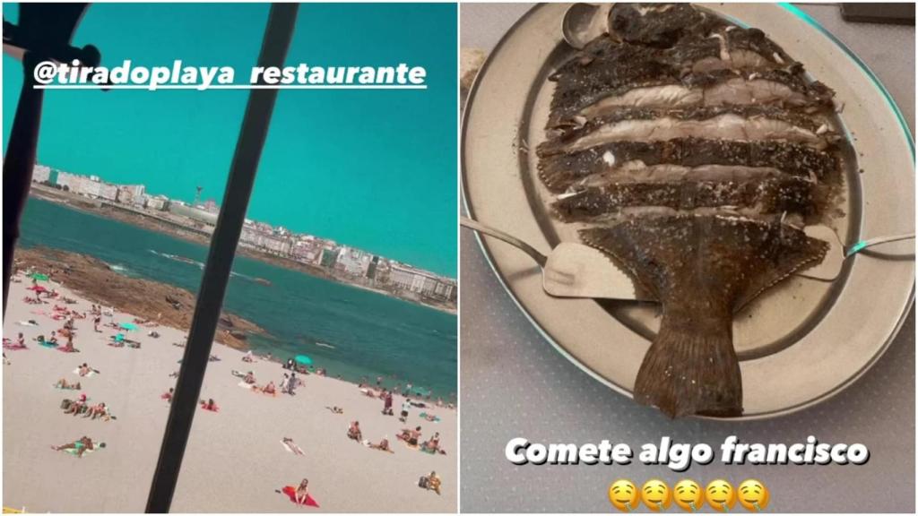 Kiko Rivera disfruta de A Coruña y de la gastronomía gallega en el Tira do Playa