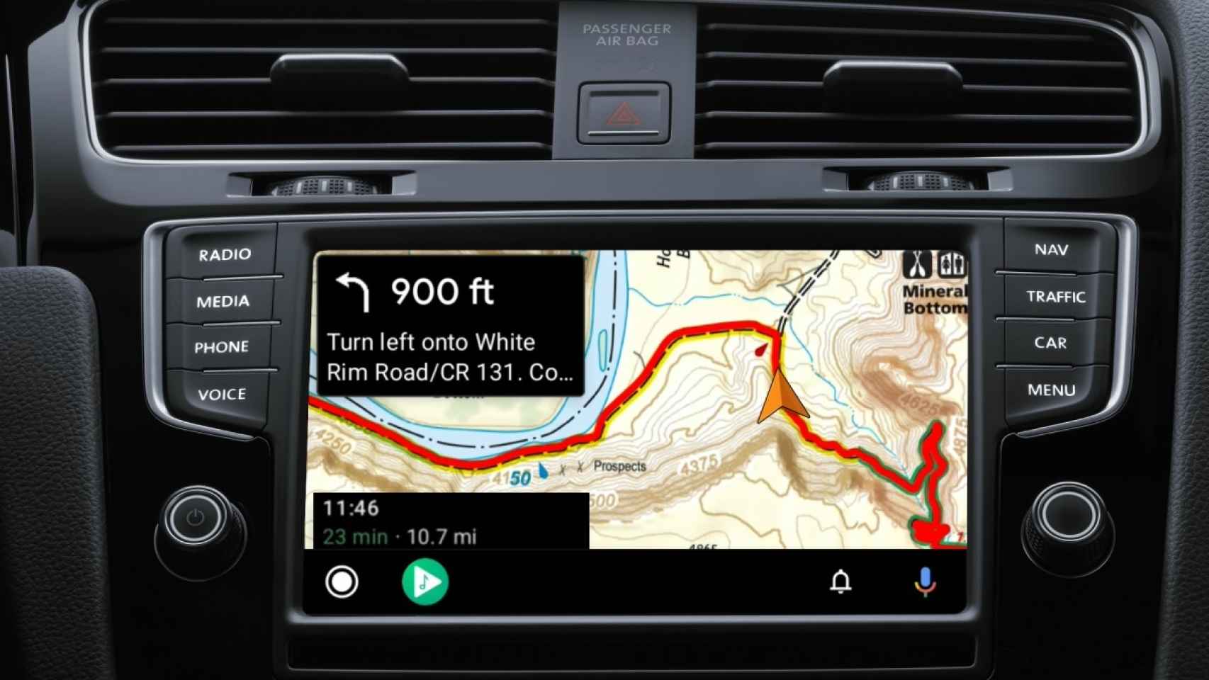 Android Auto Gaia GPS