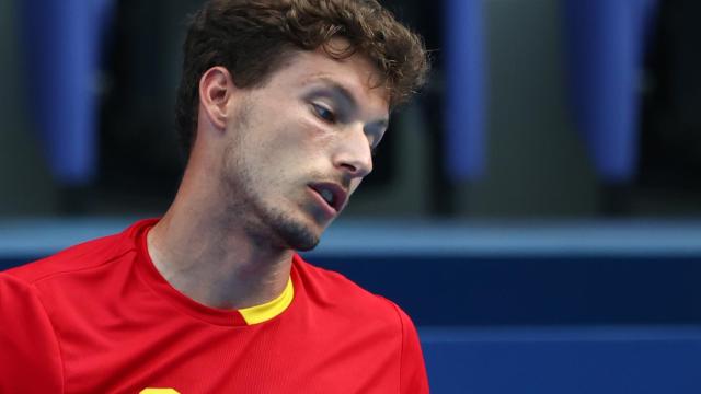 Pablo Carreño se lamenta durante las semis de Tokio