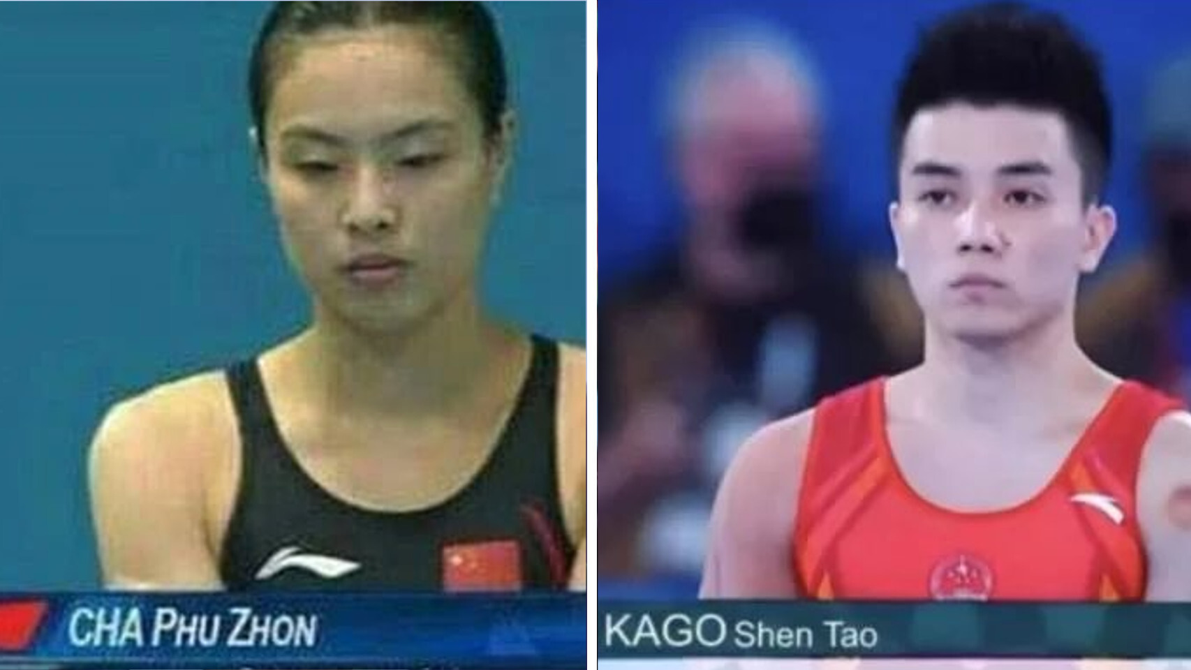 Los 'memes' que se ha hecho con los dos deportistas chinos.