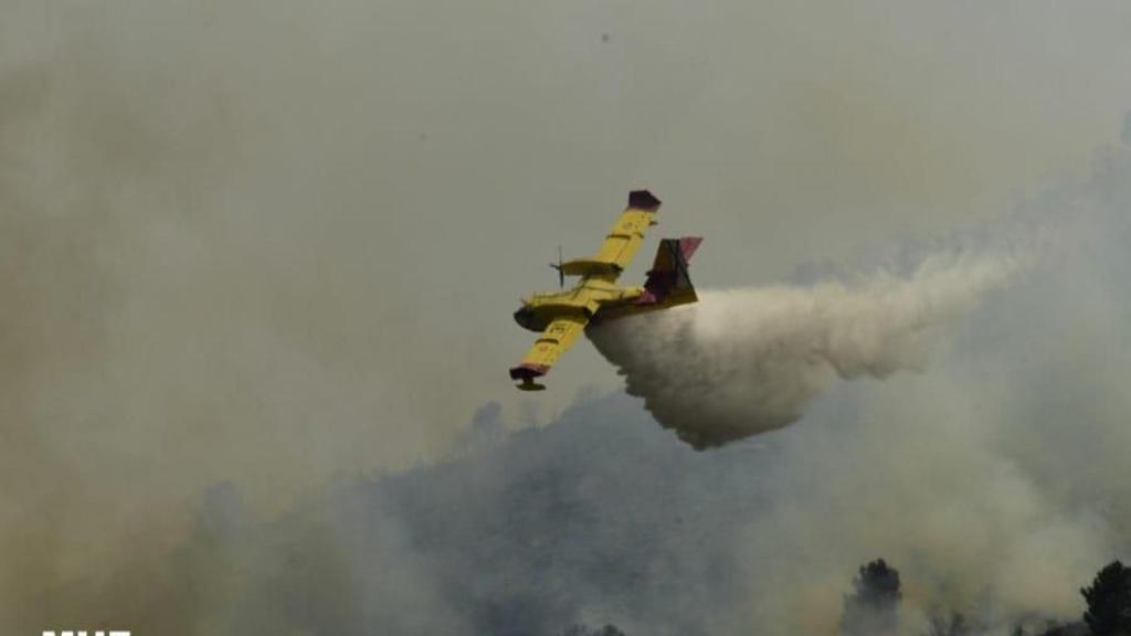 Uno de los aviones del Grupo 43 en pleno funcionamiento.