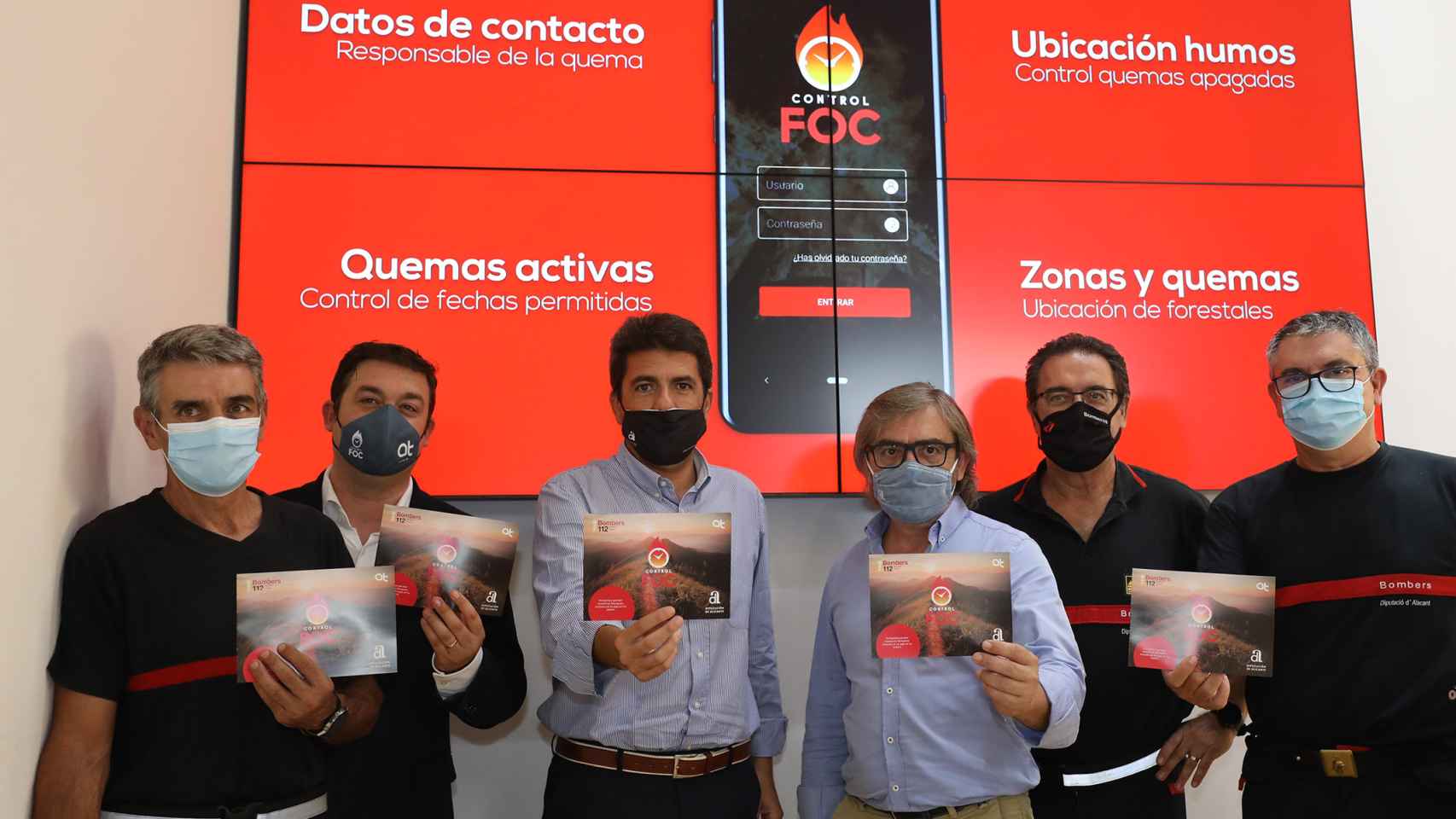 Carlos Mazón y Javier Sendra en la presentación de la app.