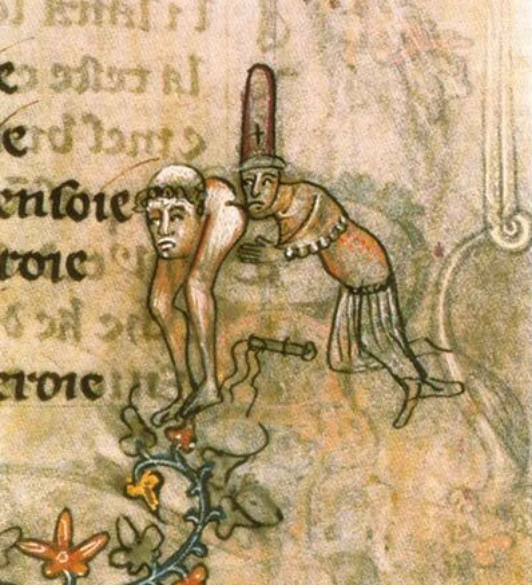 Manuscrito medieval en el que se acusa a los templarios de sodomía.