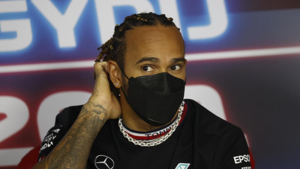 Lewis Hamilton, en rueda de prensa