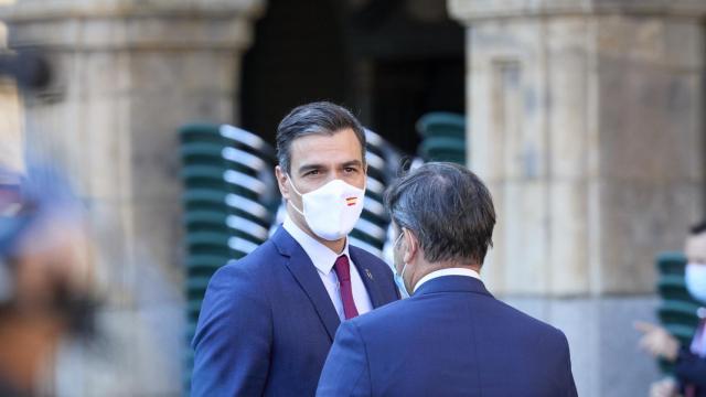 Pedro Sánchez en Salamanca antes del inicio de la XXIV Conferencia de Presidentes.