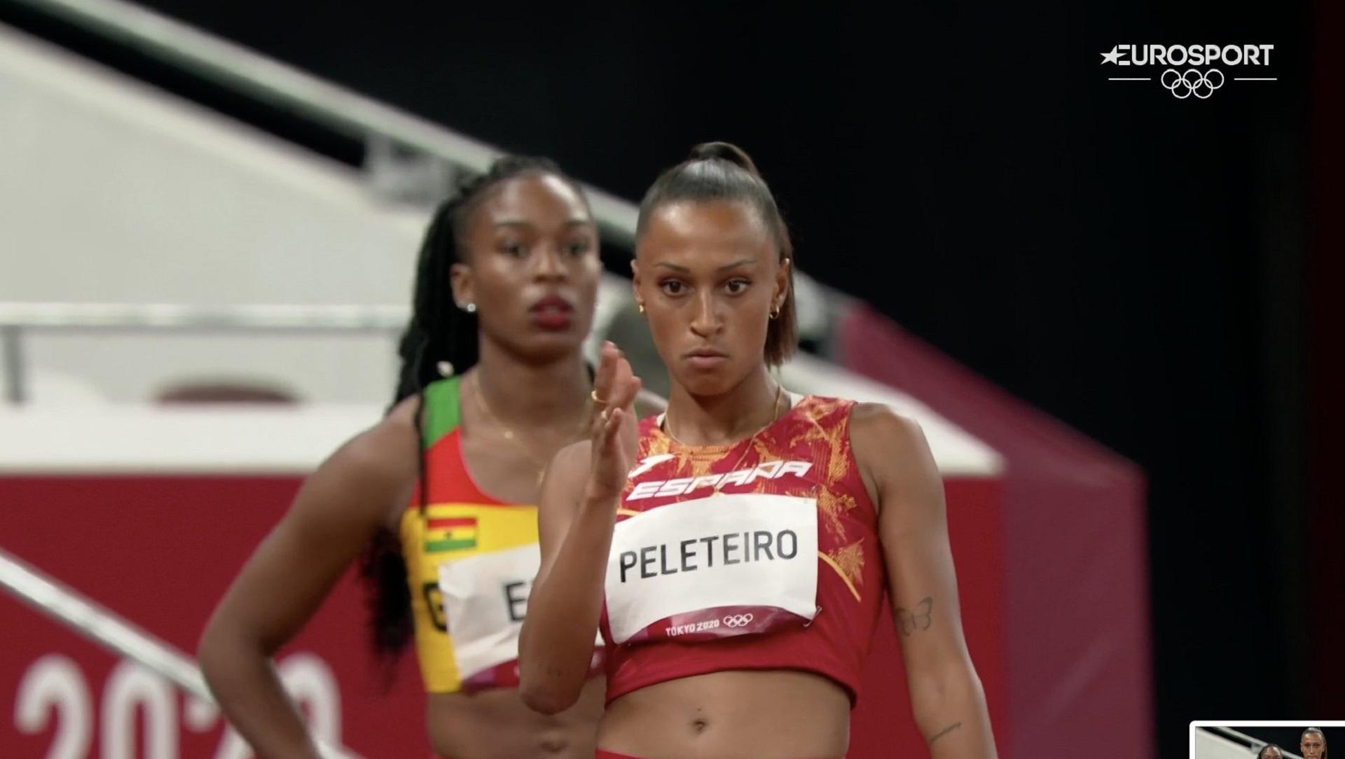 Ana Peleteiro en la última prueba olímpica en Tokio.