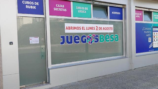 Fachada de la nueva tienda de Juegos Besa.