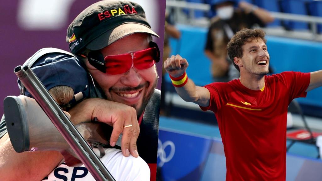 Fátima Gálvez, Alberto Fernández y Pablo Carreño, en un fotomontaje