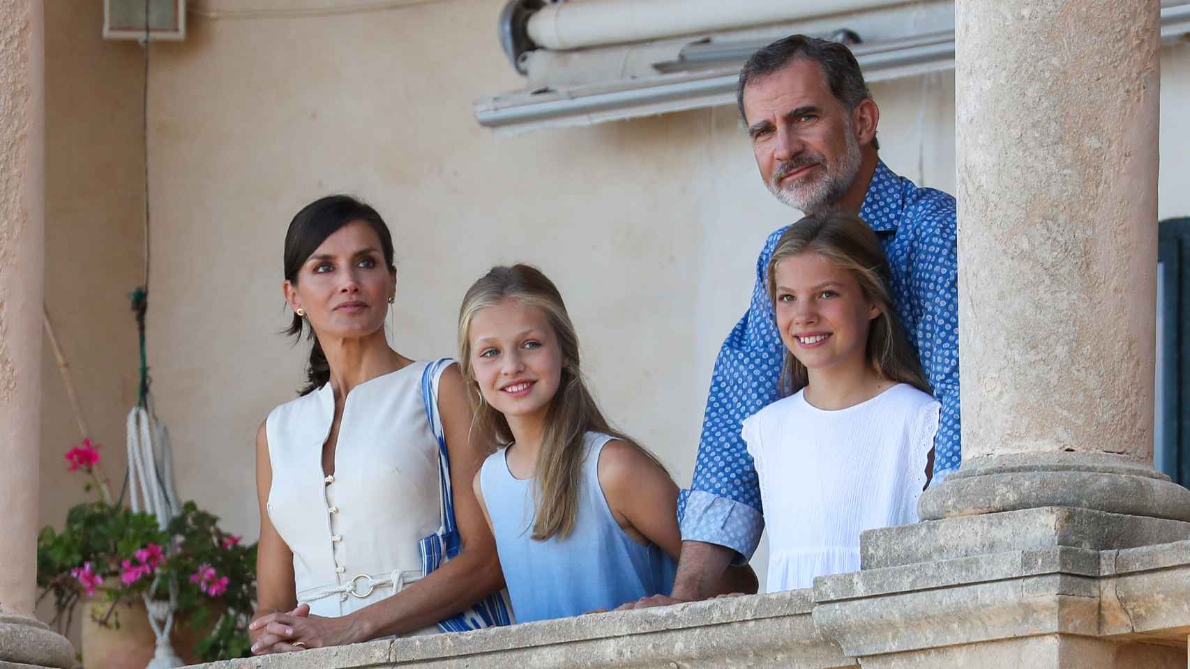La Familia Real durante su visita a Deyá en 2019.