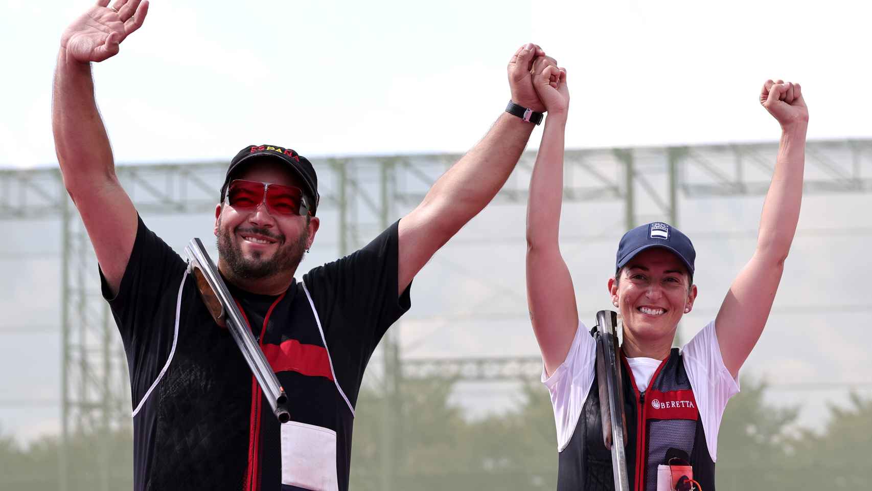 Fátima Gálvez y Alberto Fernández celebran su oro olímpico en Tiro en los JJOO de Tokio 2020