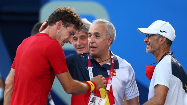 Alejandro Blanco, presidente del COE, felicita a Pablo Carreño