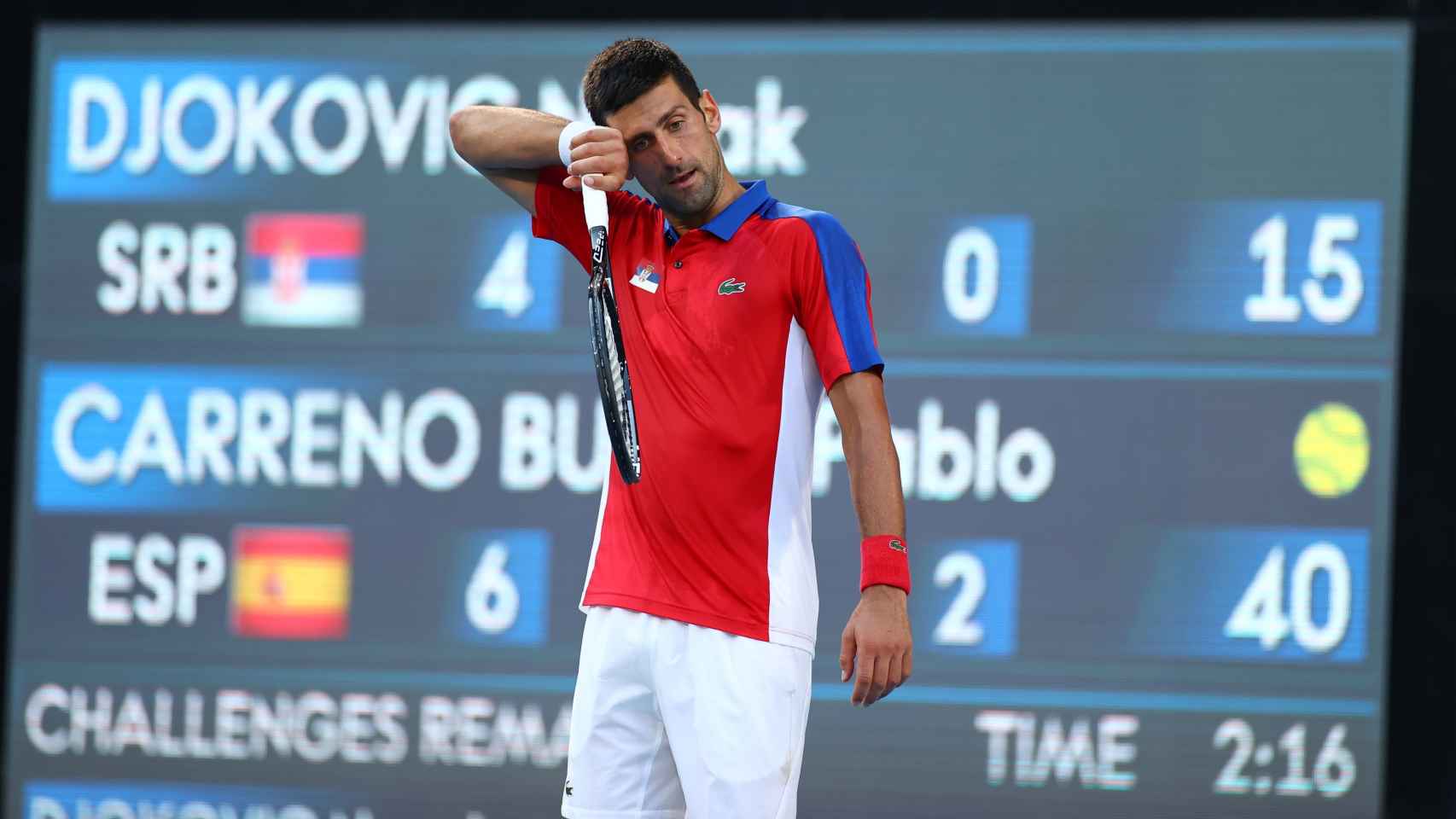 Djokovic, enfadado por su resultado ante Carreño