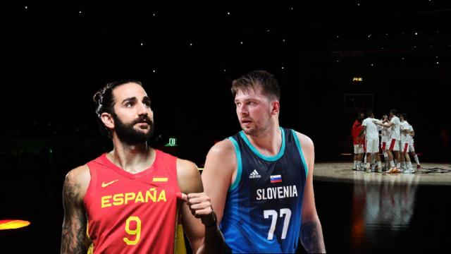 Ricky Rubio y Luka Doncic en un montaje fotográfico