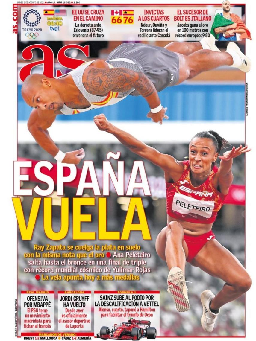 La portada del diario AS (02/08/2021)