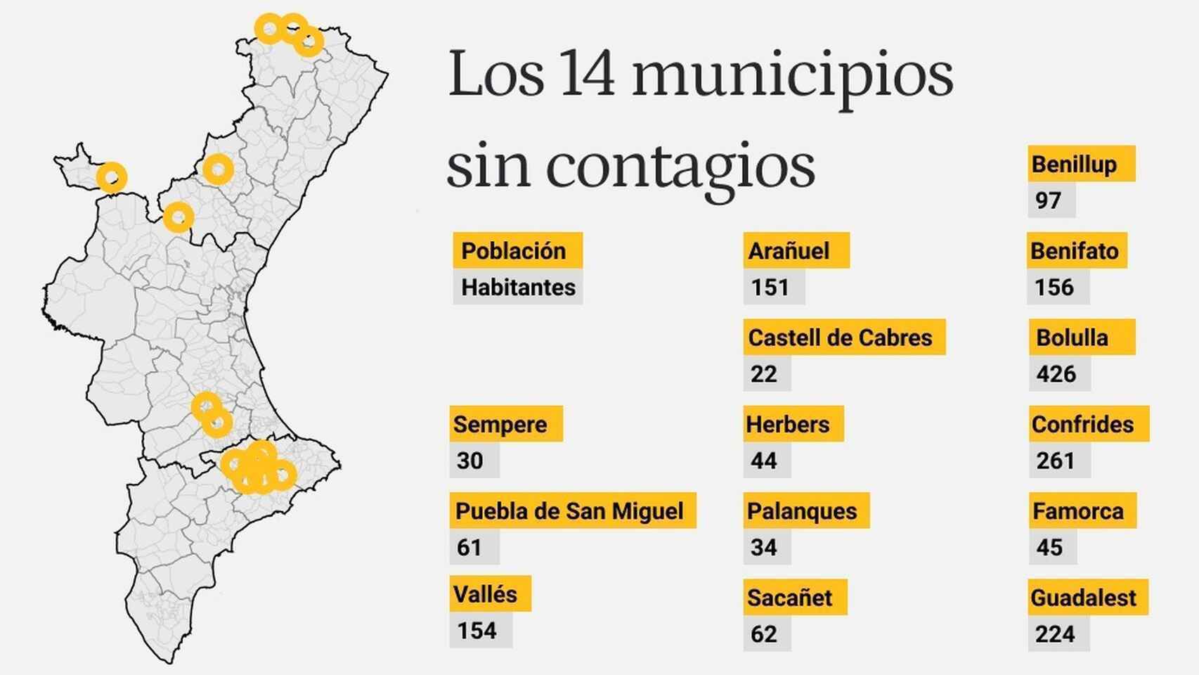 Mapa de los municipios.