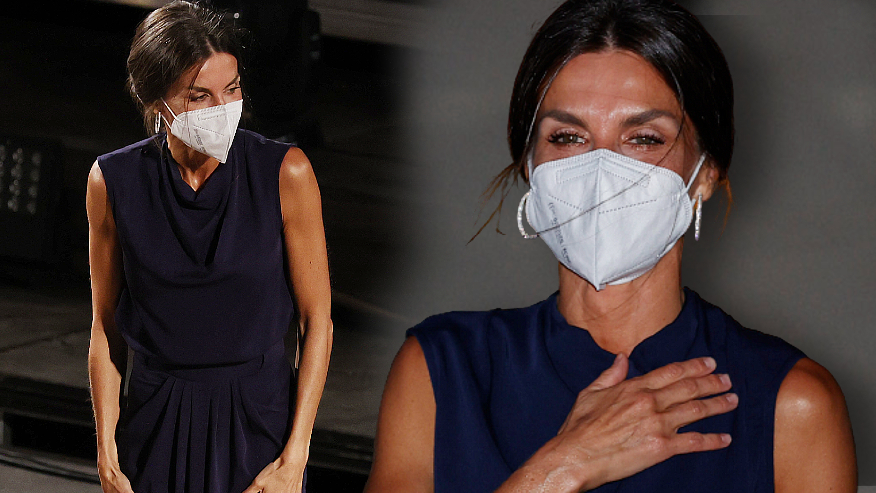 La reina Letizia, vestida por Galcon Studio en Palma.