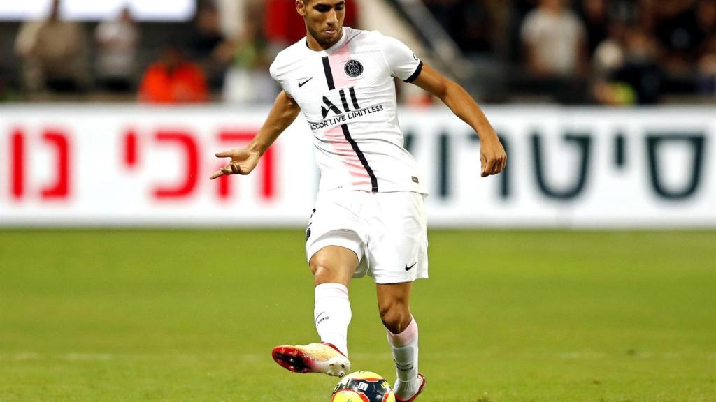 Achraf Hakimi, durante la final de la Supercopa de Francia