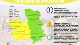 Mucho cuidado: riesgo alto de incendios este lunes en las provincias de Toledo y Ciudad Real