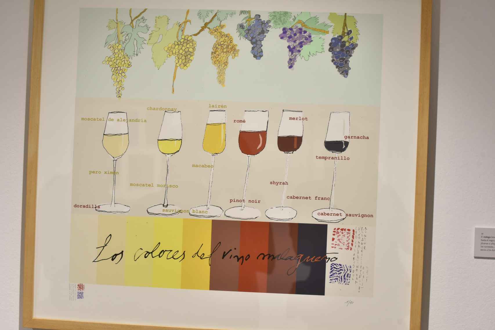 Una obra de la muestra 'El vino en todos los sentidos'.