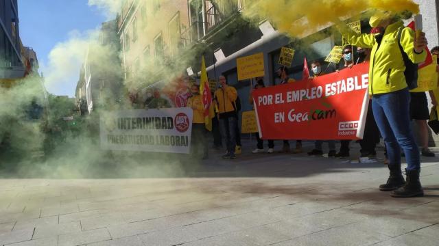 Imagen de archivo de una manifestación de los trabajadores de Geacam.