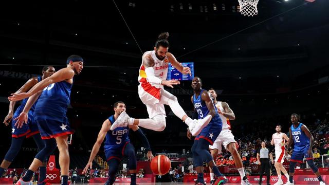 Ricky Rubio, en el España - EEUU de los Juegos Olímpicos de Tokio 2020