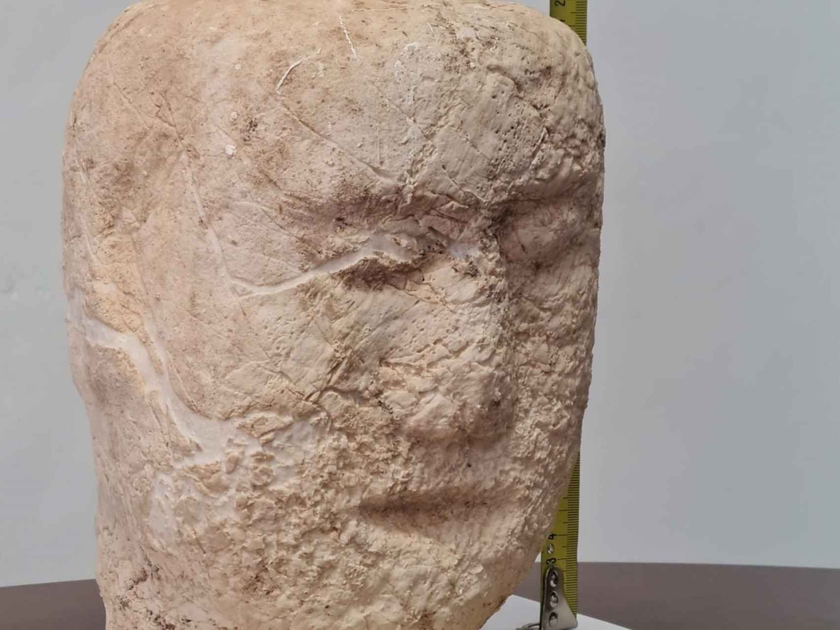 La escultura de la cabeza turdetana.