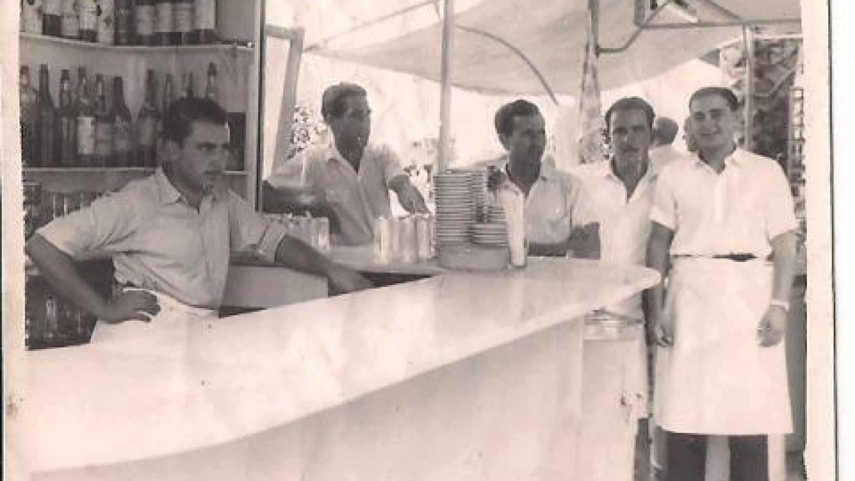 Trabajadores de la heladería en 1950.