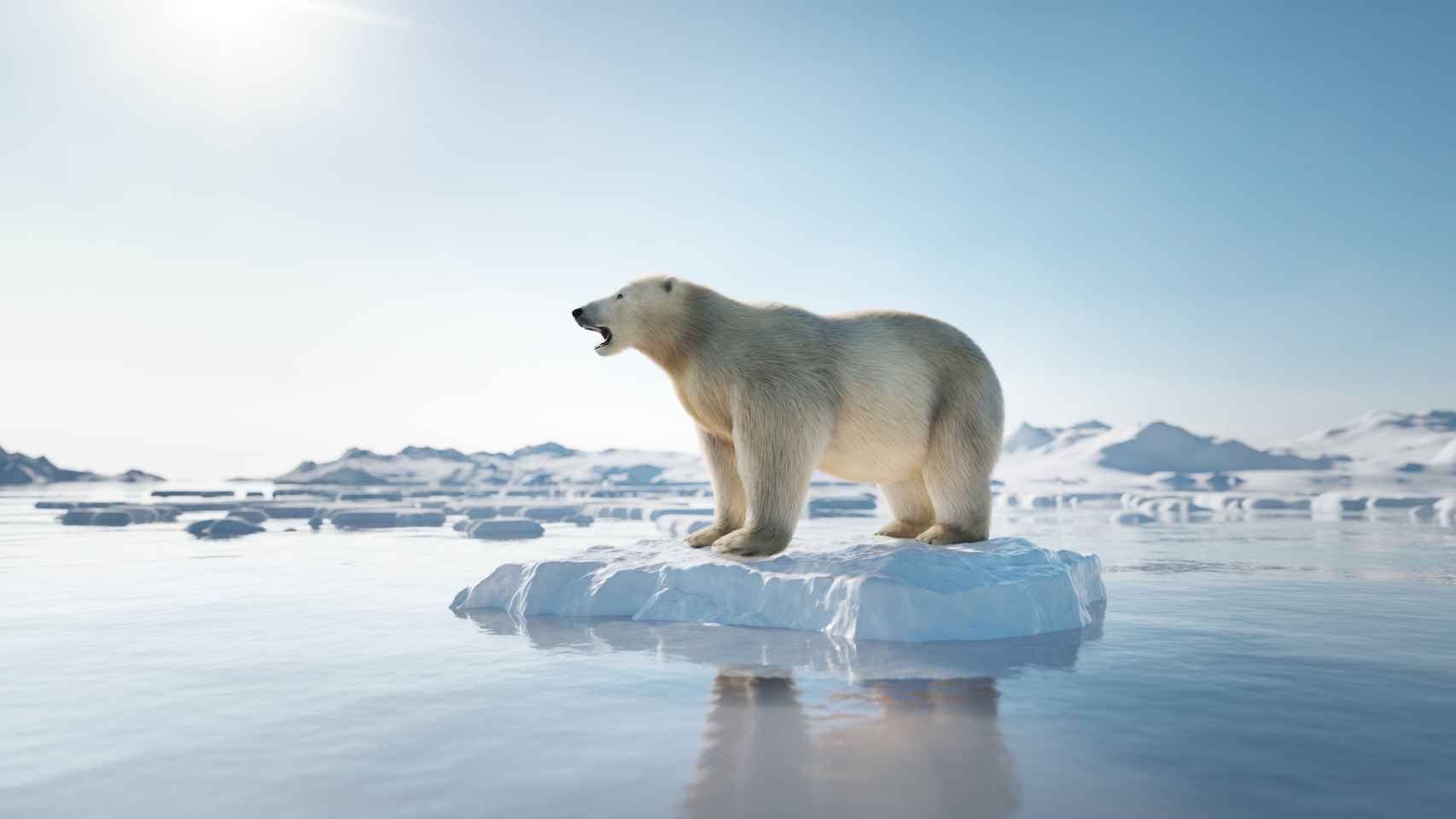 Deshielo marino en el Ártico provocado por el calentamiento global.