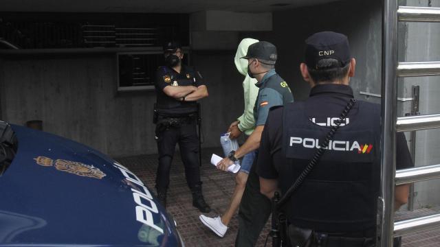 Uno de los acusados por el crimen de Samuel Luiz en el juzgado de A Coruña.