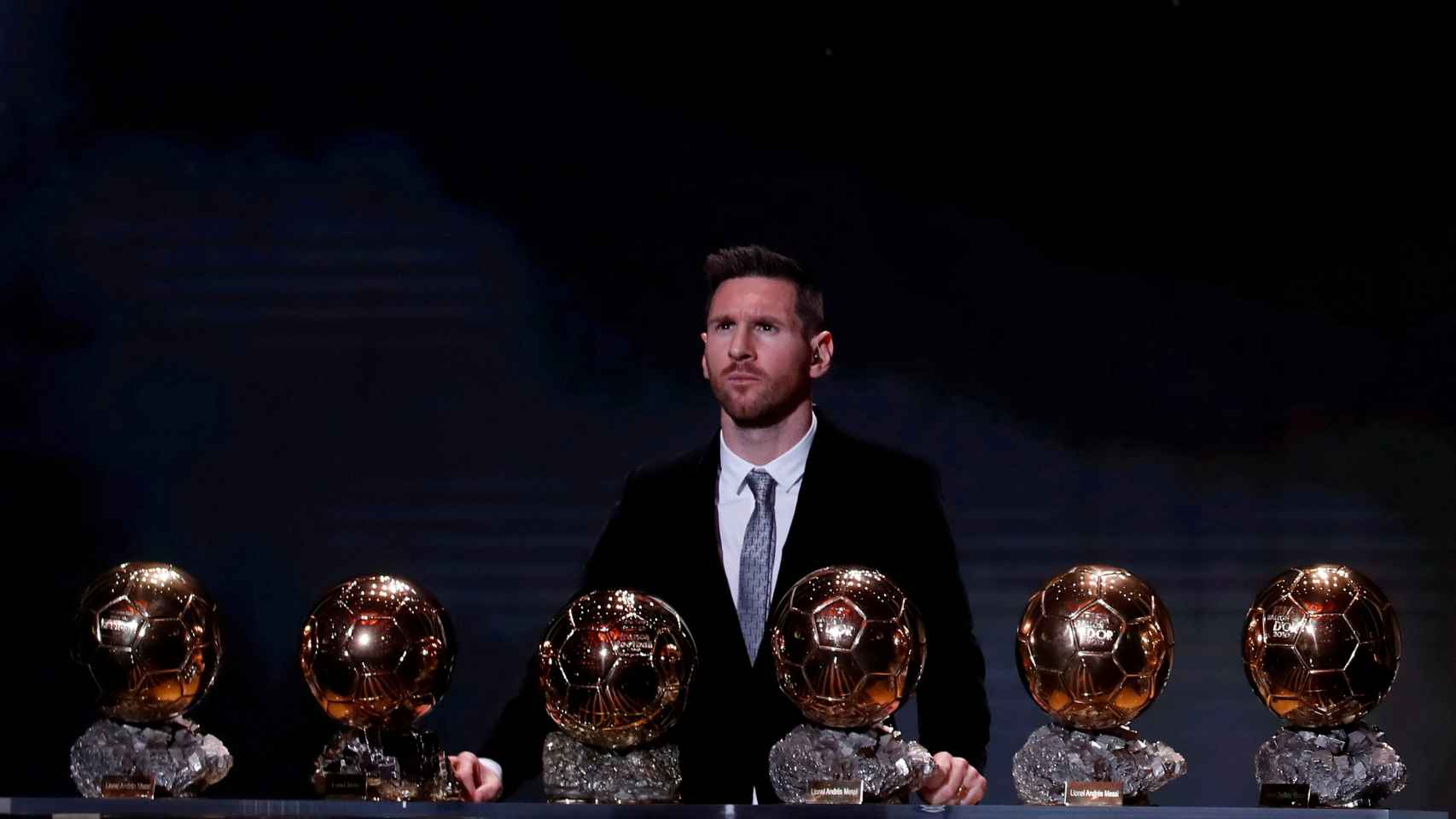 Leo Messi, con sus Balones de Oro
