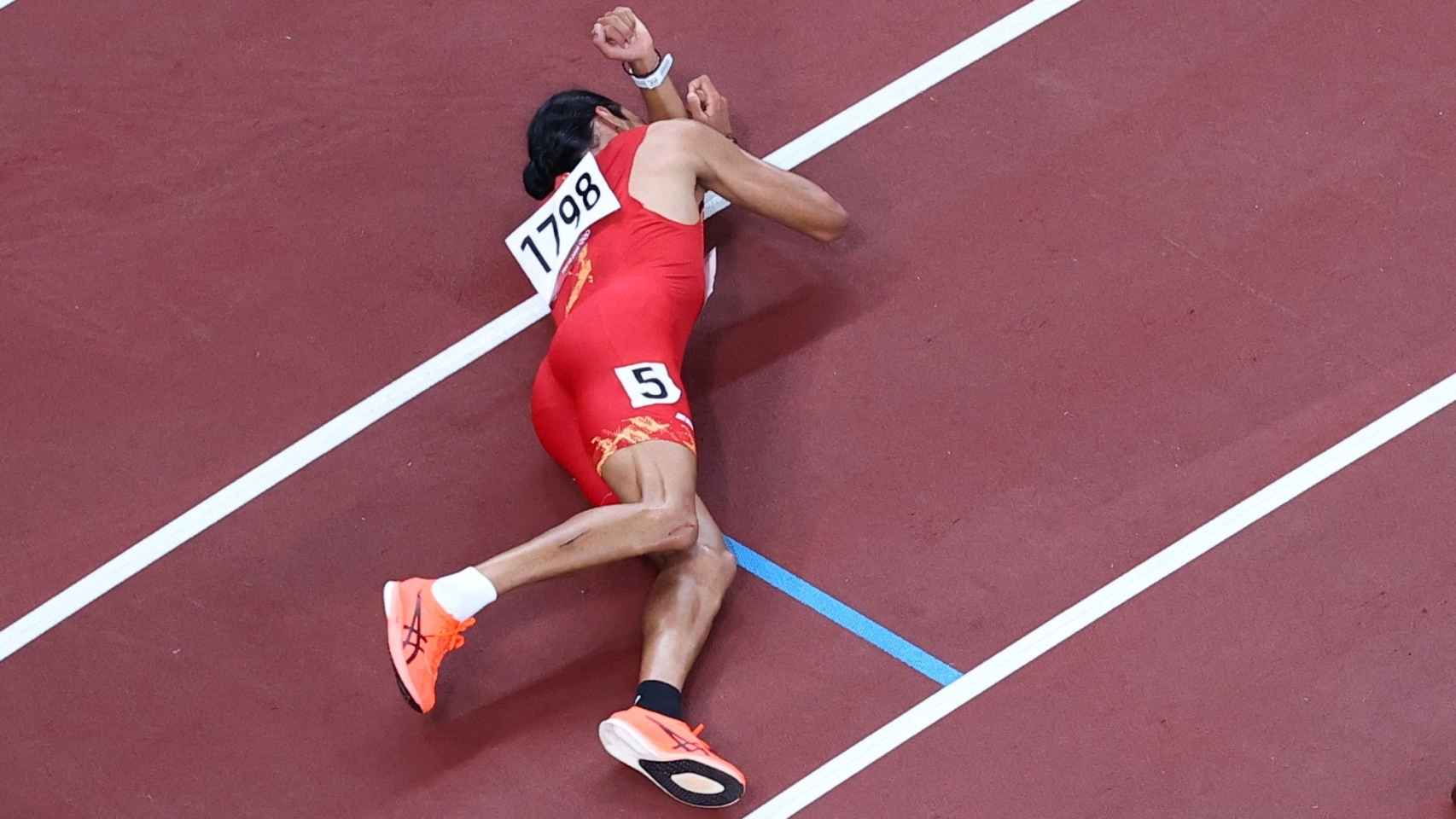 Mohamed Katir, sobre el tartán de Tokio 2020 tras la final del 5.000 metros