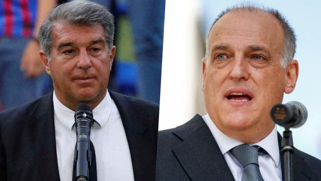 Joan Laporta y Javier Tebas, en un fotomontaje