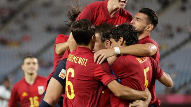España celebra un gol en los Juegos de Tokio