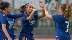 Marta Cardona celebra un gol con el Real Madrid Femenino