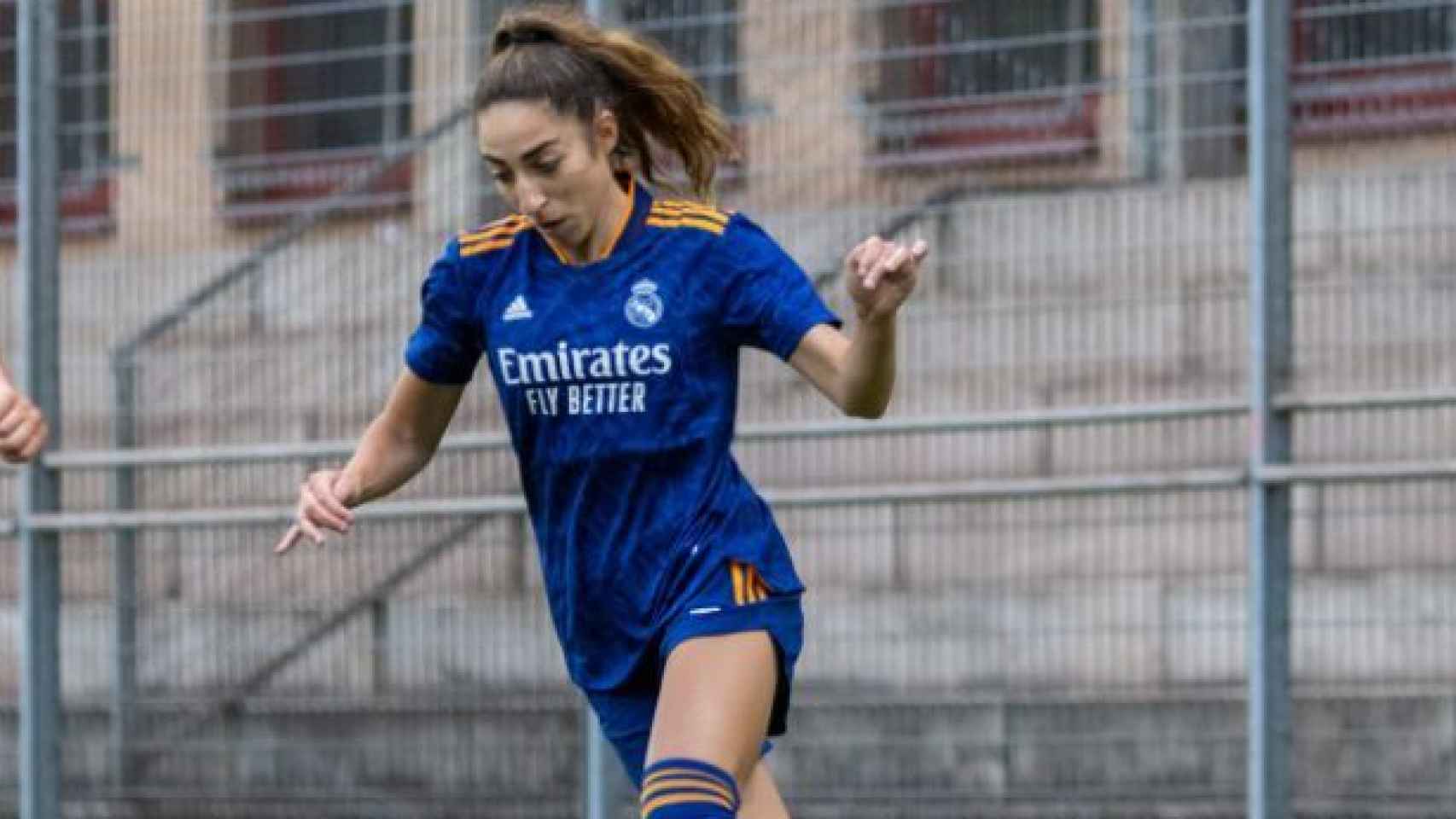 Olga Carmona, en un partido del Real Madrid Femenino