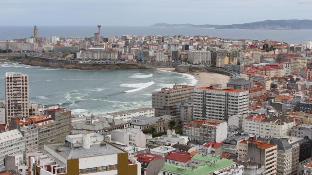 A Coruña desde el aire.