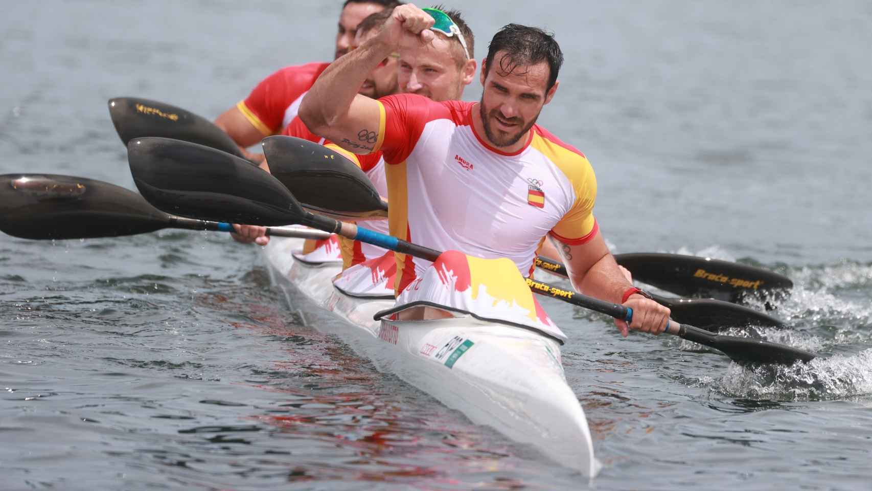 Saúl Craviotto, en primer plano del K4 de España en los Juegos Olímpicos de Tokio 2020