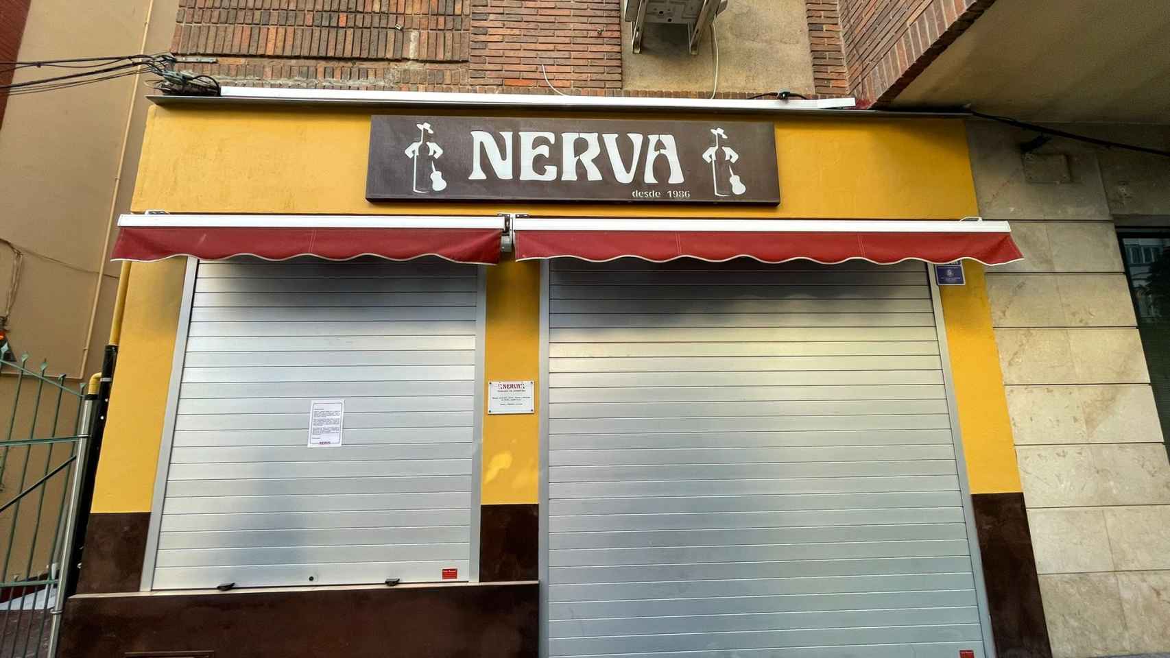 El bar Nerva, cerrado.