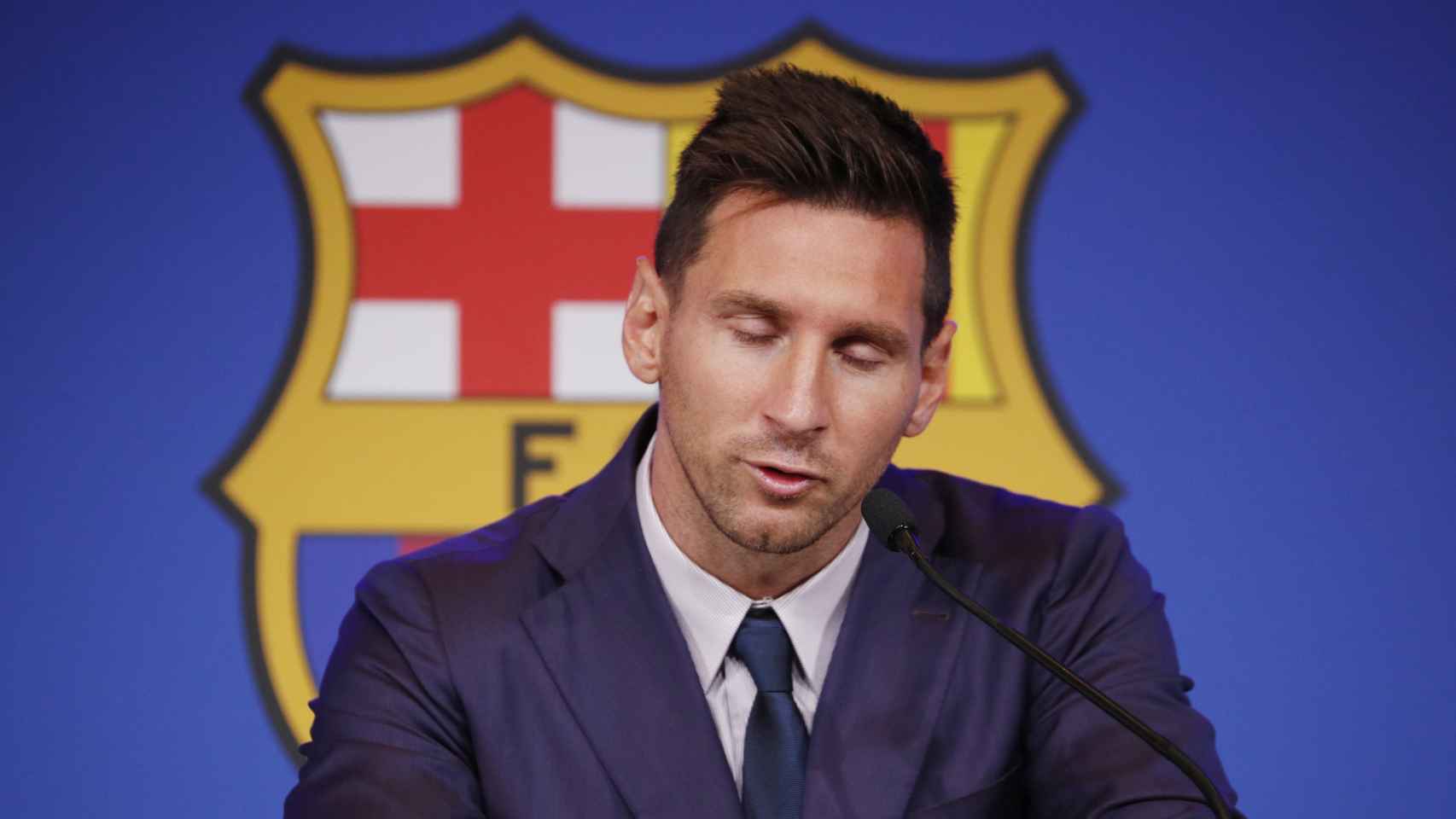 Leo Messi, en su despedida del Barça