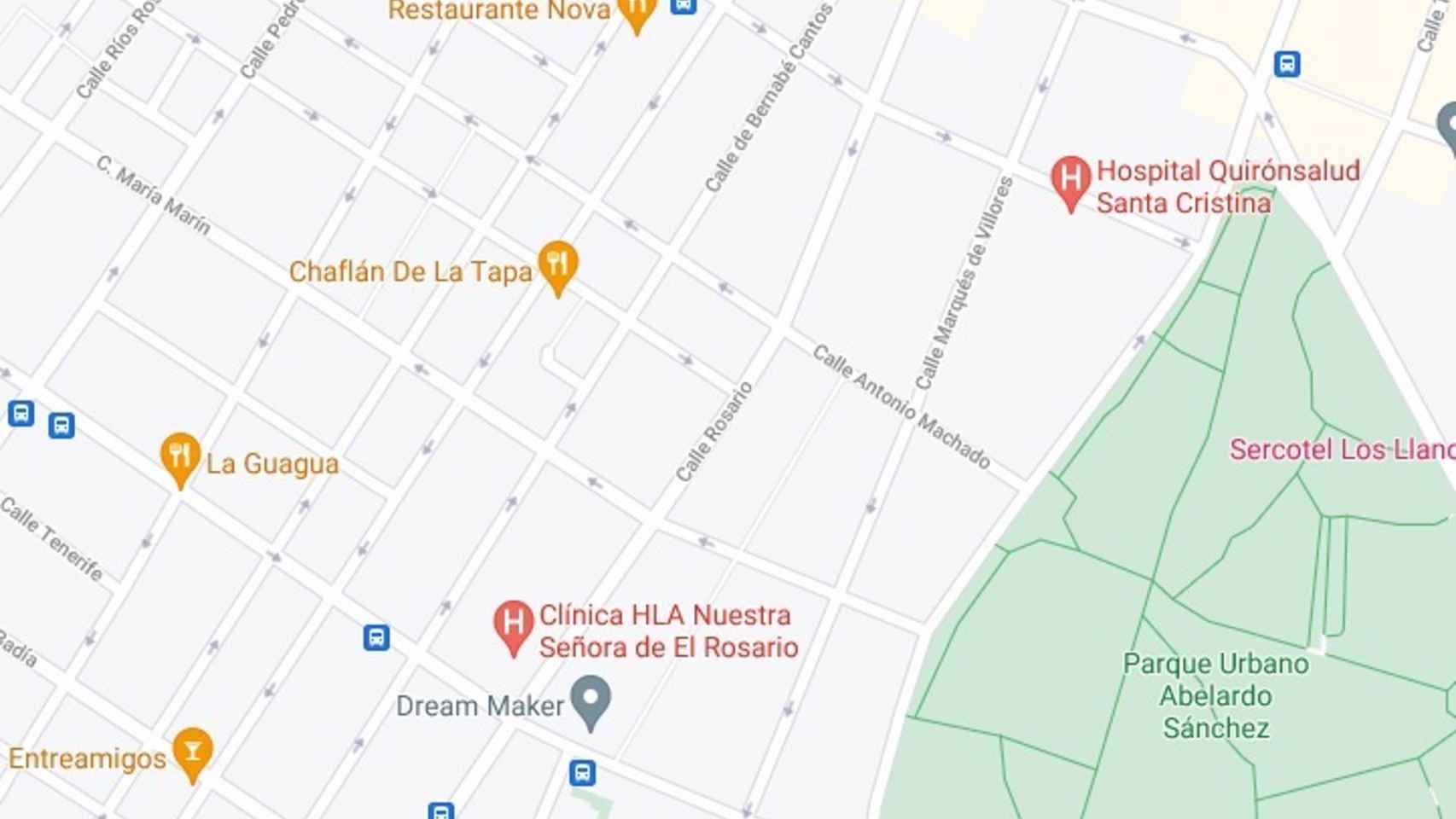 Imagen de la calle Rosario de Albacete en Google Maps