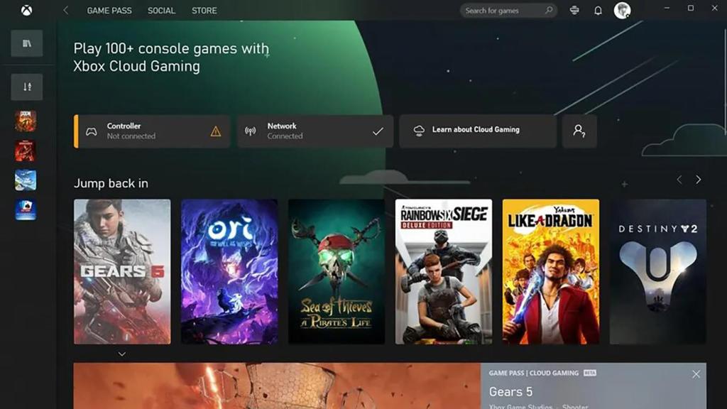 App de Xbox con xCloud